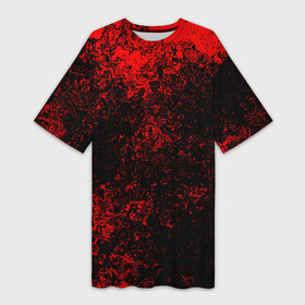 Платье-футболка 3D с принтом Брызги красок(red style) ,  |  | abstraction | color | paint | spray | tie dye | абстракция | брызги красок | всплеск красок | капли красок | текстуры