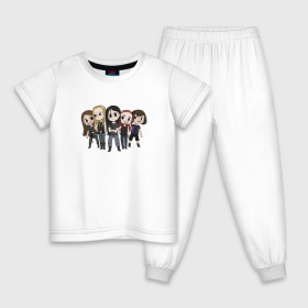 Детская пижама хлопок с принтом Metalocalypse (Dethklok) 16 , 100% хлопок |  брюки и футболка прямого кроя, без карманов, на брюках мягкая резинка на поясе и по низу штанин
 | dethklok | metalocalypse