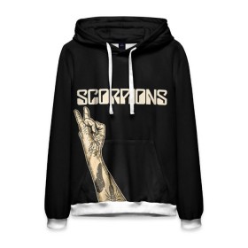 Мужская толстовка 3D с принтом Scorpions , 100% полиэстер | двухслойный капюшон со шнурком для регулировки, мягкие манжеты на рукавах и по низу толстовки, спереди карман-кенгуру с мягким внутренним слоем. | Тематика изображения на принте: scorpions | клаус майне
рудольф шенкер | маттиас ябс | микки ди | павел мончивода | скорпионы