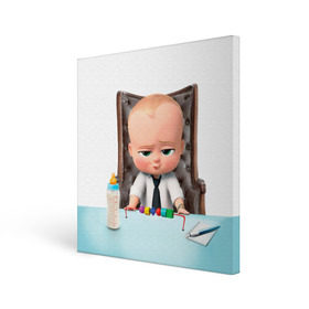 Холст квадратный с принтом Boss Baby , 100% ПВХ |  | Тематика изображения на принте: boss baby | босс | молокосос | мультфильмы