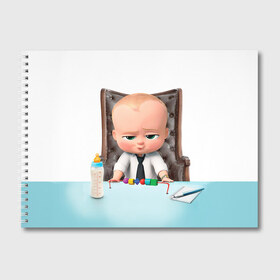 Альбом для рисования с принтом Boss Baby , 100% бумага
 | матовая бумага, плотность 200 мг. | boss baby | босс | молокосос | мультфильмы