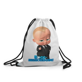 Рюкзак-мешок 3D с принтом Boss Baby , 100% полиэстер | плотность ткани — 200 г/м2, размер — 35 х 45 см; лямки — толстые шнурки, застежка на шнуровке, без карманов и подкладки | Тематика изображения на принте: boss baby | босс | молокосос | мультфильмы