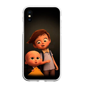 Чехол для iPhone XS Max матовый с принтом Boss Baby , Силикон | Область печати: задняя сторона чехла, без боковых панелей | Тематика изображения на принте: boss baby | босс | молокосос | мультфильмы