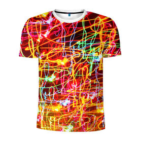 Мужская футболка 3D спортивная с принтом Light creative , 100% полиэстер с улучшенными характеристиками | приталенный силуэт, круглая горловина, широкие плечи, сужается к линии бедра | abstract | colorful | electric | energy | light | абстракция | вет | цвет | электрик | энергия
