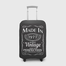 Чехол для чемодана 3D с принтом Сделано в 1977 , 86% полиэфир, 14% спандекс | двустороннее нанесение принта, прорези для ручек и колес | 1977 | винтаж | год рождения | дата | надпись | сделано
