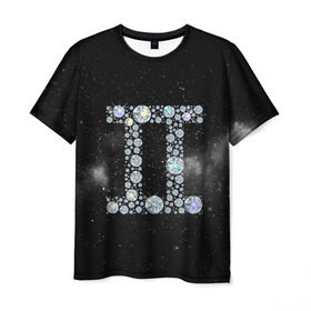 Мужская футболка 3D с принтом Бдизнецы , 100% полиэфир | прямой крой, круглый вырез горловины, длина до линии бедер | близнецы | звезды | знаки зодиака | космос | созвездие