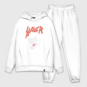 Мужской костюм хлопок OVERSIZE с принтом Slayer череп ,  |  | Тематика изображения на принте: slayer | группа | гэри холт | злость | зубы | каска | керри кинг | кости | метал | музыка | песни | пол бостаф | рок | слеар | слеер | слеяр | том арайа | трэш метал | тяжелый рок | хеви метал | язык