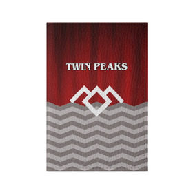 Обложка для паспорта матовая кожа с принтом Twin Peaks , натуральная матовая кожа | размер 19,3 х 13,7 см; прозрачные пластиковые крепления | Тематика изображения на принте: twin peaks | арт | лого | полосы | сериал | твин пикс | текстура | фильмы