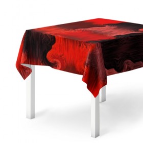 Скатерть 3D с принтом Black&Red , 100% полиэстер (ткань не мнется и не растягивается) | Размер: 150*150 см | 