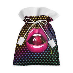 Подарочный 3D мешок с принтом Pop art , 100% полиэстер | Размер: 29*39 см | cherry | colorful | fashion | funny | gesture | lips | lipstick | makeup | mouth | pop art | rainbow | style | веселый | вишенка | вишня | губы | жест | зубы | клубный | любовь | макияж | мода | помада | поп арт | прикольный | радуга | рот | стиль | страс