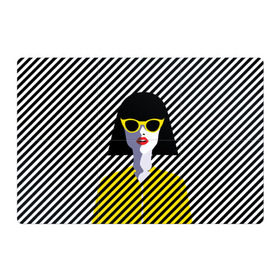 Магнитный плакат 3Х2 с принтом Pop art girl , Полимерный материал с магнитным слоем | 6 деталей размером 9*9 см | abstraction | bright | color | fashion | hair | lines | lips | pop art | rack | red | style | yellow | абстракция | губы | желтый | каре | красный | линии | мода | очки | поп арт | прическа | стиль | цвет | яркий