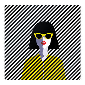Магнитный плакат 3Х3 с принтом Pop art girl , Полимерный материал с магнитным слоем | 9 деталей размером 9*9 см | abstraction | bright | color | fashion | hair | lines | lips | pop art | rack | red | style | yellow | абстракция | губы | желтый | каре | красный | линии | мода | очки | поп арт | прическа | стиль | цвет | яркий