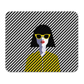 Коврик прямоугольный с принтом Pop art girl , натуральный каучук | размер 230 х 185 мм; запечатка лицевой стороны | abstraction | bright | color | fashion | hair | lines | lips | pop art | rack | red | style | yellow | абстракция | губы | желтый | каре | красный | линии | мода | очки | поп арт | прическа | стиль | цвет | яркий