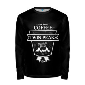 Мужской лонгслив 3D с принтом Twin Peaks Coffee , 100% полиэстер | длинные рукава, круглый вырез горловины, полуприлегающий силуэт | Тематика изображения на принте: twin peaks | арт | купер | сериал | твин пикс | фильмы | черно белые