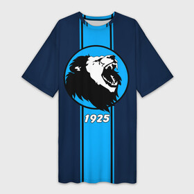 Платье-футболка 3D с принтом Сила льва ,  |  | saint petersburg | болельщик | лев | питер | санкт петербург | фанат | футбол | футболист