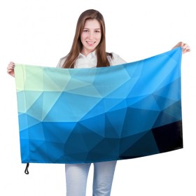 Флаг 3D с принтом geometric blue , 100% полиэстер | плотность ткани — 95 г/м2, размер — 67 х 109 см. Принт наносится с одной стороны | abstraction | абстракция | геометрия | грани | линии | полигоны | розовый | сочетания | текстура | треугольники
