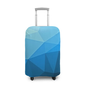 Чехол для чемодана 3D с принтом geometric blue , 86% полиэфир, 14% спандекс | двустороннее нанесение принта, прорези для ручек и колес | abstraction | абстракция | геометрия | грани | линии | полигоны | розовый | сочетания | текстура | треугольники