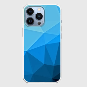 Чехол для iPhone 13 Pro с принтом geometric blue ,  |  | Тематика изображения на принте: abstraction | абстракция | геометрия | грани | линии | полигоны | розовый | сочетания | текстура | треугольники