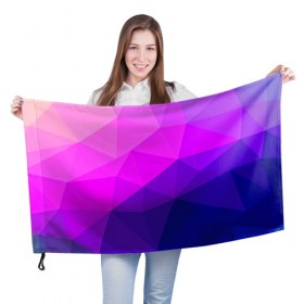 Флаг 3D с принтом Geometrica , 100% полиэстер | плотность ткани — 95 г/м2, размер — 67 х 109 см. Принт наносится с одной стороны | abstraction | абстракция | геометрия | грани | линии | полигоны | розовый | сочетания | текстура | треугольники