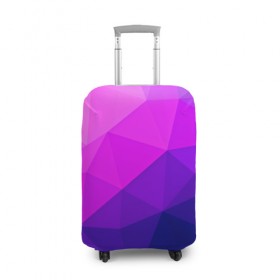Чехол для чемодана 3D с принтом Geometrica , 86% полиэфир, 14% спандекс | двустороннее нанесение принта, прорези для ручек и колес | abstraction | абстракция | геометрия | грани | линии | полигоны | розовый | сочетания | текстура | треугольники