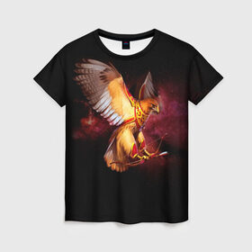 Женская футболка 3D с принтом Fantasy bird , 100% полиэфир ( синтетическое хлопкоподобное полотно) | прямой крой, круглый вырез горловины, длина до линии бедер | game | беркут | игра | игрок | лук и стрелы | орёл | птица | сокол | фэнтези