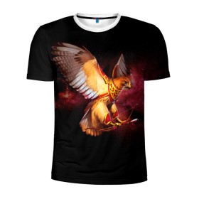 Мужская футболка 3D спортивная с принтом Fantasy bird , 100% полиэстер с улучшенными характеристиками | приталенный силуэт, круглая горловина, широкие плечи, сужается к линии бедра | game | беркут | игра | игрок | лук и стрелы | орёл | птица | сокол | фэнтези