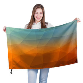 Флаг 3D с принтом Смешивание цвета , 100% полиэстер | плотность ткани — 95 г/м2, размер — 67 х 109 см. Принт наносится с одной стороны | abstraction | абстракция | геометрия | грани | линии | полигоны | сочетания | текстура | треугольники