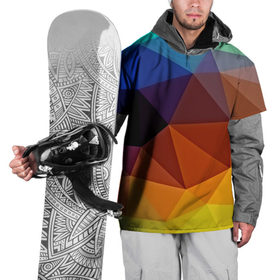 Накидка на куртку 3D с принтом Цветные стёкла , 100% полиэстер |  | abstraction | абстракция | геометрия | грани | линии | полигоны | розовый | сочетания | текстура | треугольники