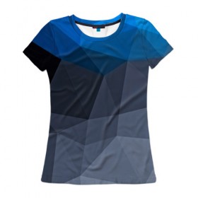 Женская футболка 3D с принтом Still abstract , 100% полиэфир ( синтетическое хлопкоподобное полотно) | прямой крой, круглый вырез горловины, длина до линии бедер | abstraction | абстракция | геометрия | грани | линии | полигоны | сочетания | текстура | треугольники