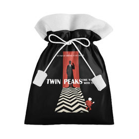 Подарочный 3D мешок с принтом Twin Peaks , 100% полиэстер | Размер: 29*39 см | twin peaks | агент дейл  купер | арт | сериал | твин пикс | фильмы