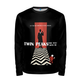 Мужской лонгслив 3D с принтом Twin Peaks , 100% полиэстер | длинные рукава, круглый вырез горловины, полуприлегающий силуэт | twin peaks | агент дейл  купер | арт | сериал | твин пикс | фильмы