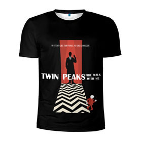Мужская футболка 3D спортивная с принтом Twin Peaks , 100% полиэстер с улучшенными характеристиками | приталенный силуэт, круглая горловина, широкие плечи, сужается к линии бедра | twin peaks | агент дейл  купер | арт | сериал | твин пикс | фильмы