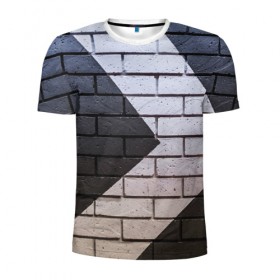 Мужская футболка 3D спортивная с принтом Стена , 100% полиэстер с улучшенными характеристиками | приталенный силуэт, круглая горловина, широкие плечи, сужается к линии бедра | кирпич | стена | стенка | стрела