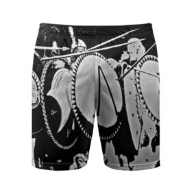 Мужские шорты 3D спортивные с принтом this is Sparta ,  |  | sparta | античность | войны | каска | копья | спарта | шлем | щиты
