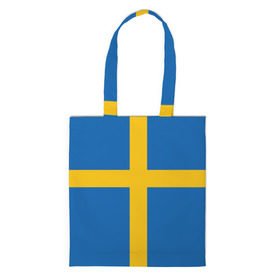 Сумка 3D повседневная с принтом Флаг Швеции , 100% полиэстер | Плотность: 200 г/м2; Размер: 34×35 см; Высота лямок: 30 см | flag | sverige | sweden | флаг | швеция