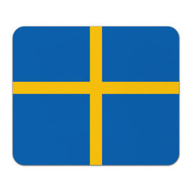 Коврик прямоугольный с принтом Флаг Швеции , натуральный каучук | размер 230 х 185 мм; запечатка лицевой стороны | flag | sverige | sweden | флаг | швеция