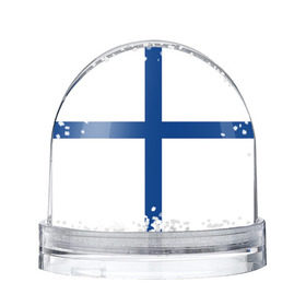 Снежный шар с принтом Флаг Финляндии , Пластик | Изображение внутри шара печатается на глянцевой фотобумаге с двух сторон | finland | flag | suomi | финляндия | флаг