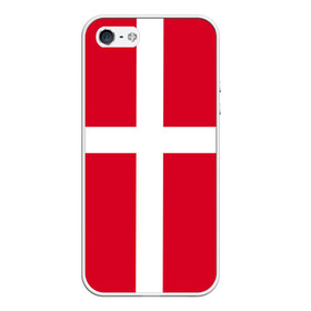 Чехол для iPhone 5/5S матовый с принтом Флаг Дании , Силикон | Область печати: задняя сторона чехла, без боковых панелей | danmark | denmark | flag | дания | флаг