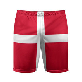 Мужские шорты 3D спортивные с принтом Флаг Дании ,  |  | danmark | denmark | flag | дания | флаг