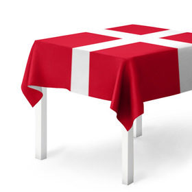 Скатерть 3D с принтом Флаг Дании , 100% полиэстер (ткань не мнется и не растягивается) | Размер: 150*150 см | Тематика изображения на принте: danmark | denmark | flag | дания | флаг