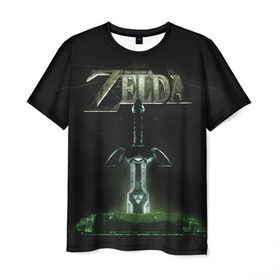 Мужская футболка 3D с принтом The Legend of Zelda , 100% полиэфир | прямой крой, круглый вырез горловины, длина до линии бедер | breath of the wild | the legend of zelda