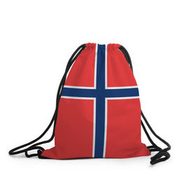 Рюкзак-мешок 3D с принтом Флаг Норвегии , 100% полиэстер | плотность ткани — 200 г/м2, размер — 35 х 45 см; лямки — толстые шнурки, застежка на шнуровке, без карманов и подкладки | flag | norge | norway | норвегия | флаг