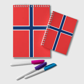 Блокнот с принтом Флаг Норвегии , 100% бумага | 48 листов, плотность листов — 60 г/м2, плотность картонной обложки — 250 г/м2. Листы скреплены удобной пружинной спиралью. Цвет линий — светло-серый
 | flag | norge | norway | норвегия | флаг