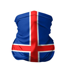 Бандана-труба 3D с принтом Флаг Исландии , 100% полиэстер, ткань с особыми свойствами — Activecool | плотность 150‒180 г/м2; хорошо тянется, но сохраняет форму | Тематика изображения на принте: flag | iceland | island | исландия | флаг
