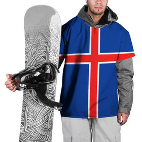 Накидка на куртку 3D с принтом Флаг Исландии , 100% полиэстер |  | Тематика изображения на принте: flag | iceland | island | исландия | флаг