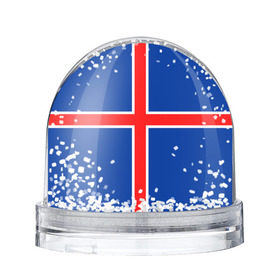 Снежный шар с принтом Флаг Исландии , Пластик | Изображение внутри шара печатается на глянцевой фотобумаге с двух сторон | flag | iceland | island | исландия | флаг