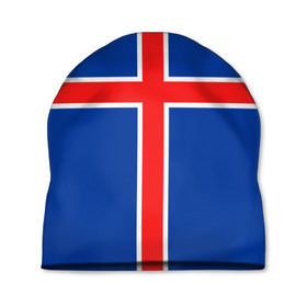 Шапка 3D с принтом Флаг Исландии , 100% полиэстер | универсальный размер, печать по всей поверхности изделия | Тематика изображения на принте: flag | iceland | island | исландия | флаг