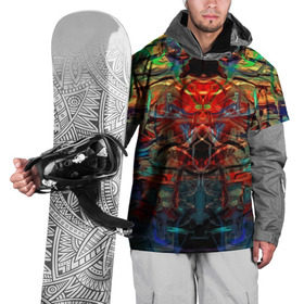 Накидка на куртку 3D с принтом psychedelic , 100% полиэстер |  | abstraction | color | spray | абстракция | волны | краска | краски | линии | оптические | полосы | разводы | узоры | фрактал | цветные