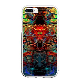 Чехол для iPhone 7Plus/8 Plus матовый с принтом psychedelic , Силикон | Область печати: задняя сторона чехла, без боковых панелей | abstraction | color | spray | абстракция | волны | краска | краски | линии | оптические | полосы | разводы | узоры | фрактал | цветные