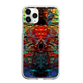 Чехол для iPhone 11 Pro матовый с принтом psychedelic , Силикон |  | abstraction | color | spray | абстракция | волны | краска | краски | линии | оптические | полосы | разводы | узоры | фрактал | цветные